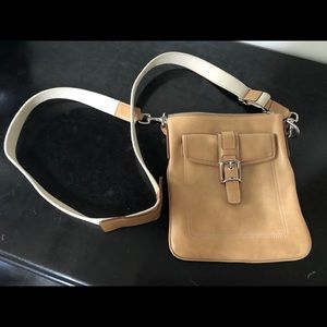 Coach Natural Tan Leather Crossbody